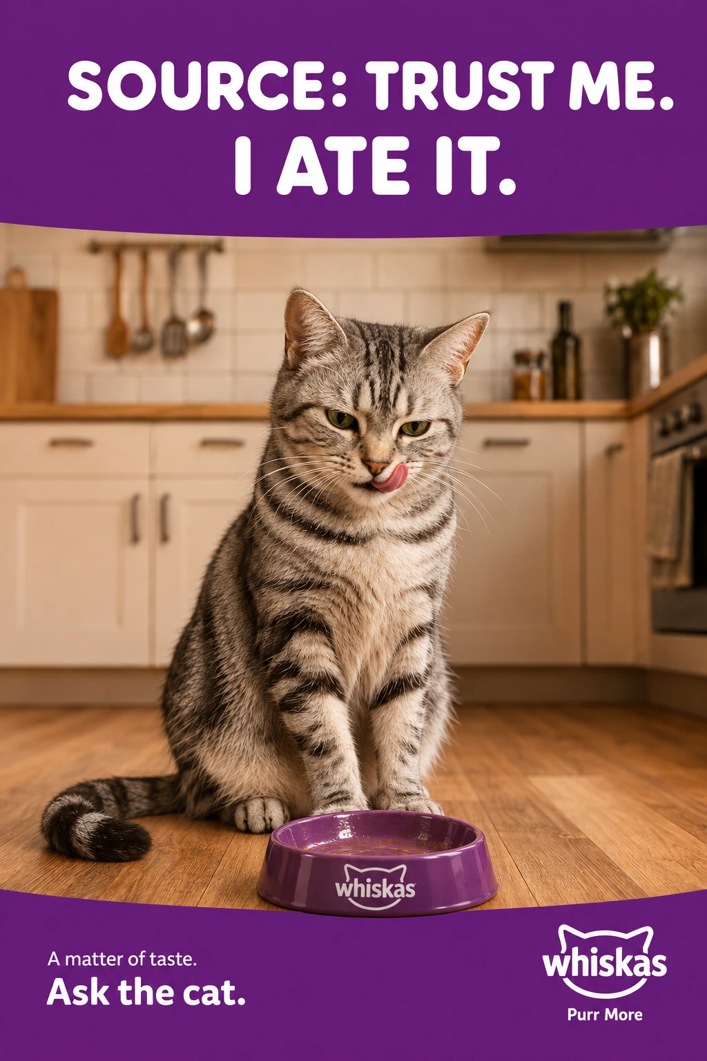 Source: Trust me. I ate it. An empty bowl gives the cat the last word.
