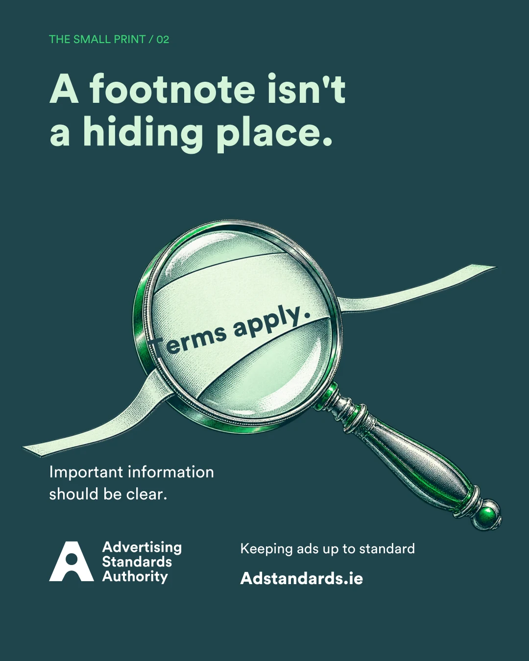 A footnote isn't a hiding place. The magnifier brings the qualification into the open.
